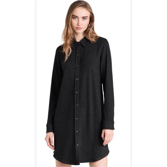 Faherty Black Long Sleeve Dress - Picture 2 of 12